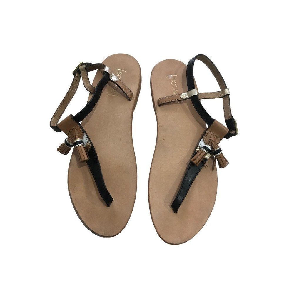 Bocage Womens Thong Flat Leather Sandals Size 39